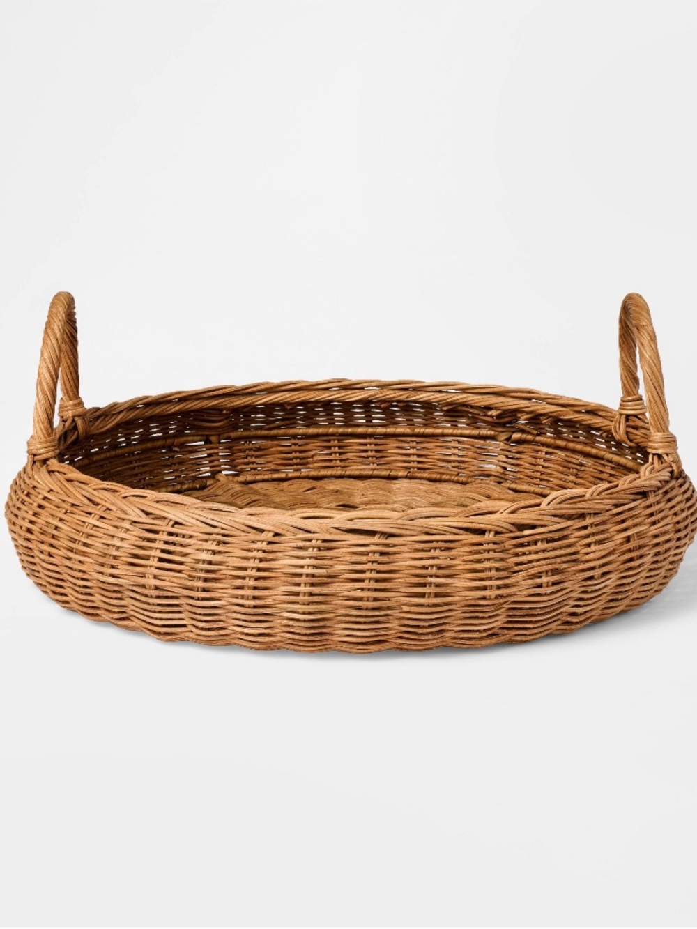 Braided Woven 17” Rattan Tray - Threshold™ designed with Studio McGee